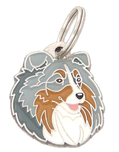 Pastor de Shetland azul merle - pet ID tag, dog ID tags, pet tags, personalized pet tags MjavHov - engraved pet tags online